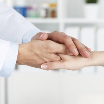 Two people shaking hands