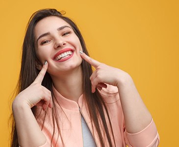 Lady smiles radiantly