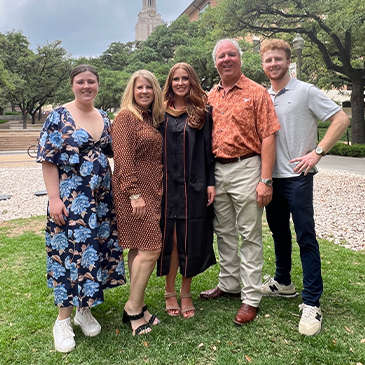 Doctor Cofer with his family outdoors