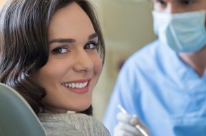 young woman at the dentist